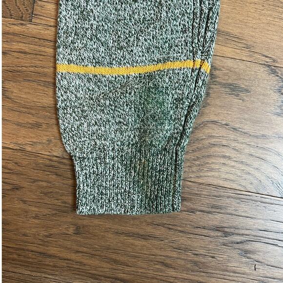 Vintage O Hanlon Mills Striped Crew Neck Sweater Gray Black Purple Yellow - Picture 6 of 7